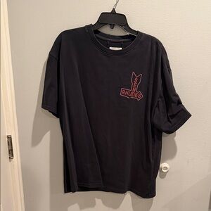 Black T-Shirt with Red Graphic
